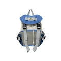 Contrast color drawstring backpack for kids in blue and grey with buckle closure - Small / Sky Blue