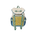 Kids vintage colorblock backpack with drawstring in beige, yellow and blue finish - Small / Lake Blue