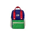 Sac à dos pour enfants en blocs de couleurs bleu, rouge et vert avec bretelles réglables - Petit / Bleu Marine