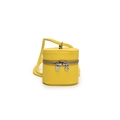 Mini sac seau jaune pour filles en similicuir grainé avec bandoulière élégante - Jaune
