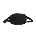 Borsa a tracolla nera in tela per bambini con tracolla regolabile e tasca frontale zip - Nero
