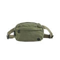 Army green kids nylon crossbody bag with adjustable strap and dual zipper pockets - Dark Green