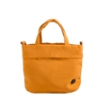 Minimalist orange nylon tote bag for kids with crossbody strap and top handle design - Orange