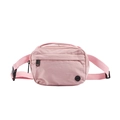 Pink casual crossbody bag for kids with adjustable strap and multiple zipper pockets - Pink