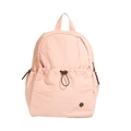 Mochila escolar minimalista rosa claro con bolsillo de cordón para niños y estudiantes - Rosa