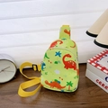 Kids dinosaur print chest bag in fluorescent yellow with adjustable shoulder strap - Yellow