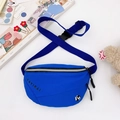Royal blue nylon waist bag for kids featuring KAYINAI lettering and adjustable strap - Blue