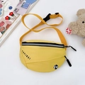 Sac banane jaune vif pour enfants avec bandoulière réglable et fermeture éclair pratique - Jaune