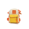 Mini multi-color crossbody bag for kids with cream yellow and orange nylon fabric - Yellow