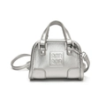 Mini sac à main argenté métallisé avec logo AMIR et bandoulière fine élégante - Argent