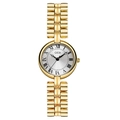 GEDI Vintage Gold Quarz Uhr mit römischen Ziffern und silbernem Zifferblatt - Goldenes Gehäuse Weißes Zifferblatt