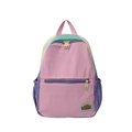 Zaino per bambini con elegante design color-block in rosa, viola e menta - Rosa