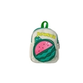 Sac à dos enfant dinosaure beige et vert avec une poche créative en forme de pastèque - Beige