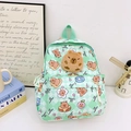 Sac à dos Capybara vert à damier pour enfants avec peluche 3D et imprimé porte-bonheur - Vert