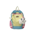 Colorful school backpack for kids with cute plush star pendant in bright pastel tones - Large / Yellow Blue