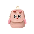 Pink cartoon kids backpack with 3D ears and embroidered details for kindergarten - Pink