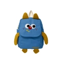 Blue cartoon children backpack with yellow ears and embroidered face by TOCHASO - Blue