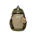 Kids backpack in military green and brown with cute pendant and decorative ears - Large / Brown