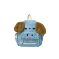 Cute light blue kids backpack with puppy cartoon ears and transparent window - Small / Blue