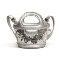 Sparkly silver sequin mini handbag for kids with metallic top handles and strap - Silver
