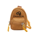 Mini yellow fashion backpack coin purse made of Tyvek material with neck strap - Yellow