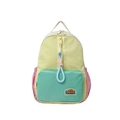 Mochila infantil de nailon en amarillo, verde menta y rosa con diseño color block - Amarillo