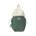 Schoolrugzak voor kinderen in beige en groen met contrastontwerp en outdoor uitstraling - Groen