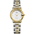 Montre à quartz élégante pour femme avec bracelet bicolore et cadran blanc - Boîtier Bicolore Or Cadran Blanc