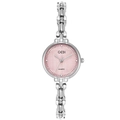 Orologio GEDI vintage da donna in argento con quadrante rotondo rosa chiaro testurizzato - Cassa Argento Quadrante Rosa