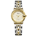 Montre à quartz de luxe Gedi pour femme avec bracelet bicolore et cadran doré - Boîtier Bicolore Or Cadran Or