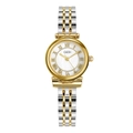 Women's two-tone steel watch with mother-of-pearl dial and golden Roman numerals - Gold Case White MOP Dial Silver & Gold Band