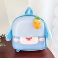 Détail du sac à dos chiot bleu pour enfant avec oreilles de lapin et charme carotte - Bleu