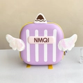 Détails du sac à dos violet pour enfant avec ailes à paillettes et coque rigide en EVA - Violet