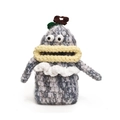 Handmade crochet kids crossbody bag with funny sausage lips in grey mixed yarn - Mixed Grey