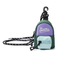Mini bolso de cuello para niños en lona con paneles verde, morado y azul - Verde