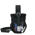 Borsa a tracolla tattica nera per bambini con logo Spunk e pannello riflettente sportivo - Nero Con Pendente