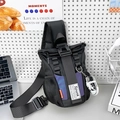 Marsupio nero alla moda per bambini con toppe riflettenti viola e portachiavi scarpa - Nero senza Ciondolo
