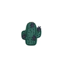 Simpatica borsa a tracolla a forma di cactus verde scuro con fiori 3D viola in pelle - Cactus Con Fiori Viola / Viola