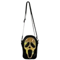 Sac bandoulière noir Scream Ghostface avec motif laser iridescent et sangle réglable - Jaune