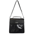 Sac à bandoulière Itabag noir en cuir avec fenêtre transparente pour le quotidien - Noir