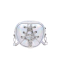 Mini sac à bandoulière argenté laser avec chaînes et perles de style ballet 2024 - Argent Aurore