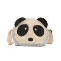Borsa a tracolla a forma di panda in peluche azzurro e bianco per bambini piccoli - Blu