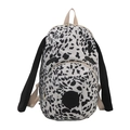 Zaino a forma di cucciolo bianco e nero con orecchie lunghe per scuola o viaggio - Nero