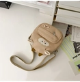 Sac à bandoulière mouton dessin animé beige avec oreilles 3D et broderie pour femmes - Sans Pendentif / Kaki