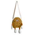 Schattige koekje crossbodytas voor kinderen met 3D-ledematen en verstelbare riem - Geel