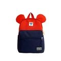 Kids backpack with cute round ears in vibrant red and navy blue contrast design - Red and Dark Blue