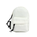 Minimalist white nylon crossbody bag for kids with black zipper details and strap - Off White