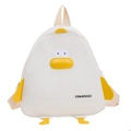 Zaino crema per bambini con simpatico anatroccolo dei cartoni e ali tridimensionali - Bianco