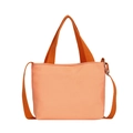 Minimalist light orange fabric crossbody bag for kids with adjustable shoulder strap - Pink