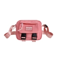 Sac bandoulière rose pour enfants en toile avec patch TOCHASO KIDS et boucle double - Rose